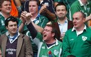 30 September 2007; Ireland fans during the match. 2007 Rugby World Cup, Pool D, Ireland v Argentina, Parc des Princes, Paris, France. Picture credit; Brian Lawless / SPORTSFILE