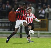 9 October 2007; Darren Mansaram, Bohemians, in action against Ken Oman, Derry City. eircom League of Ireland Cup Final, Derry City v Bohemians, Brandywell, Derry. Picture credit; Oliver McVeigh / SPORTSFILE