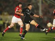 12 October 2007; Isaac Boss clears upfield for Ulster. Magners League, Llanelli Scarlets v Ulster, Stradey Park, Llanelli, Wales. Picture credit; Steve Pope / SPORTSFILE *** Local Caption *** Isaac Boss clears upfield for Ulster.