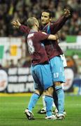 12 October 2007; Eamon Zayed, right, Drogheda United, celebrates after scoring his side's opening goal with team-mate Paul Keegan. eircom League of Ireland Premier Division, Shamrock Rovers v Drogheda United, Tolka Park, Dublin. Picture credit; Paul Mohan / SPORTSFILE