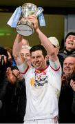 24 January 2015; Sean Cavanagh, Tyrone captain holds aloft the Dr McKenna cup. McKenna Cup Final, Tyrone v Cavan, Athletic Grounds, Armagh. Picture credit: Oliver McVeigh / SPORTSFILE