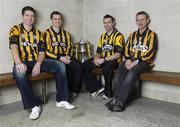 10 October 2007; Current All-Ireland Club Champions Crossmaglen Rangers were recognised for their contribution to Club Football at the official launch of the 2007/8 AIB Club Championships. Crossmaglen have claimed four AIB All-Ireland Club Titles in the last ten years. Photographed at their club grounds are the four winning captains, from left, Anthony Cunningham, 2000, current team captain John McEntee, 1999, Oisin McConville, 2007, and Jim McConville, 1997. Crossmaglen Rangers Oliver Plunkett Park, Co. Armagh. Picture credit: Brian Lawless / SPORTSFILE