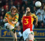 14 October 2007; Colm Byrne, Clongeen, in action against Mark Gahan, Starlights. Wexford Senior Football Championship Final, Clongeen v Starlights, Wexford Park, Wexford. Picture credit; Maurice Doyle / SPORTSFILE