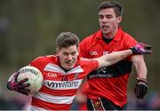 27 January 2015; Donal Óg Hodnett, Cork IT, in action against Fergal McNamara, UCC. Independent.ie Sigerson Cup, Round 1, UCC v Cork IT, Mardyke, Cork. Picture credit: Barry Cregg / SPORTSFILE