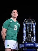 28 January 2015; In attendance at the launch of the RBS Six Nations Championship Launch 2015 is Ireland's Paul O'Connell. RBS Six Nations Championship Launch 2015, The Hurlingham Club, Ranelagh Gardens, London, England. Picture credit: Ramsey Cardy / SPORTSFILE