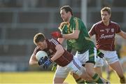 1 February 2015; Garreth Bradshaw, Galway, in action against Graham Reilly, Meath. Allianz Football League Division 2 Round 1, Galway v Meath. Pearse Stadium, Galway. Picture credit: Ray Ryan / SPORTSFILE