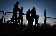 3 February 2015; Members of UCD walk onto the pitch before the start of the game against Athlone IT. Independent.ie Sigerson Cup, Round 1, UCD v Athlone IT, UCD, Belfield, Dublin. Picture credit: David Maher / SPORTSFILE