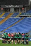 6 February 2015; Ireland captain Paul O'Connell speaks to his team-mates during the captain's run. Stadio Olimpico, Rome, Italy. Picture credit: Brendan Moran / SPORTSFILE