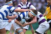 6 February 2015; James Burke, Blackrock College, is tackled by Daragh Slattery, Clongowes Wood College. Bank of Ireland Leinster Schools Junior Cup, 1st Round, Clongowes Wood College v Blackrock College, Donnybrook Stadium, Donnybrook, Dublin. Picture credit: Matt Browne / SPORTSFILE