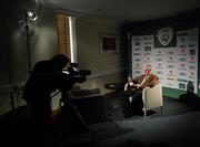 6 November 2007; Republic of Ireland's caretaker senior manager Don Given during a TV interview annnouncing the squad for the upcoming European Championship Qualifier match against Wales. Republic of Ireland squad announcement, Clarion Hotel, Dublin Airport, Dublin. Picture credit: David Maher / SPORTSFILE