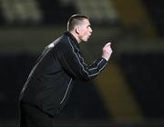 6 November 2007; Crusaders manager Stephen Baxter issues instructions to his players. CIS Insurance Cup semi-final, Crusaders v Glentoran, Winsor Park, Belfast, Co. Antrim. Picture credit; Oliver McVeigh / SPORTSFILE