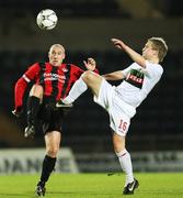 6 November 2007; Ryan Berry, Glentoran, in action against, Darren Lockhart, Crusaders. CIS Insurance Cup semi-final, Crusaders v Glentoran, Winsor Park, Belfast, Co. Antrim. Picture credit; Oliver McVeigh / SPORTSFILE