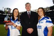 6 November 2007; Tony McSweeney, Director of Individual and Business, VHI healthcare, with  Ladies football players, Eimear Fitzpatrick, left, and Rita Boland, West Clare Gaels, Co. Clare, at a photocall ahead of the VHI Healthcare Senior, Intermediate and Junior All-Ireland Club Championship Semi-Finals which will be taking place on Saturday the 10th and Sunday the 11th November 2007. Croke Park, Dublin. Picture credit: David Maher / SPORTSFILE