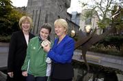 9 November 2007; Special Olympics athelte Aisling O'Brien, from Sandycove, Co. Dublin, who won a bronze medal for basketball, with Minister for Education and Science Mary Hanafin T.D., and Special Olympics Ireland CEO Mary Davis, left, at the launch of a new Special Olympics Ireland Transition Year Curriculum Enrichment Programme 'A Place for Everyone - S.O. Get Into It', sponsored by SPAR. SO Get Into It, was designed to celebrate the talents and potential of people with a learning disability, particularly in the area of sport. The programme has been distributed to 549 Post Primary Transition Year groups and contains cross curricular lesson plans, worksheets, and a short DVD. Chester Beatty Library, Dublin Castle, Dublin. Picture credit; Brian Lawless / SPORTSFILE
