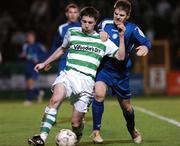 9 November 2007; Paul Shiels, Shamrock Rovers, in action against Dave Warren, Waterford United. eircom League of Ireland Premier Division, Shamrock Rovers v Waterford United, Tolka Park, Dublin. Picture credit; Matt Browne / SPORTSFILE *** Local Caption ***