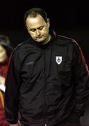 9 November 2007; A dejected Longford Town manager Alan Mathews at the end of the game. eircom League of Ireland Premier Division, Longford Town v Derry City, Flancare Park, Longford. Picture credit; David Maher / SPORTSFILE