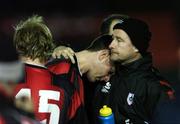 9 November 2007; A dejected Kevin Doherty, Longford Town, is comforted by a staff member at the end of the game. eircom League of Ireland Premier Division, Longford Town v Derry City, Flancare Park, Longford. Picture credit; David Maher / SPORTSFILE
