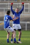 11 November 2007; Ryan McMenamin, Dromore, celebrates victory with  team-mate Ronan McNabb. AIB Ulster Club Football Championship Quarter-Final Replay, Mayobridge v Dromore, Pairc Esler, Newry, Co. Down. Picture credit; Oliver McVeigh / SPORTSFILE