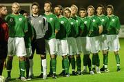 13 November 2007; The Republic of Ireland Under 23 team line up before the start of the game. Under 23 Challenge Trophy, Republic of Ireland v Slovakia, Dalymount Park, Dublin. Picture credit; David Maher / SPORTSFILE