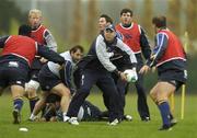 14 November 2007; Leinster head coach Michael Cheika is tackled by Christian Warner during the Leinster Training, UCD, Belfield Park, Dublin. Picture credit; Matt Browne / SPORTSFILE