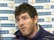14 November 2007; Shane Horgan during the Leinster Press Conference & squad announcement. David Lloyd Riverview, Dublin. Picture credit: Matt Browne / SPORTSFILE