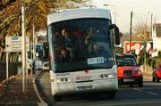 16 November 2007; The Republic of Ireland team bus arriving for a closed doors training session. Republic of Ireland Squad Training, Ninian Park, Cardiff, Wales. Picture credit; David Maher / SPORTSFILE