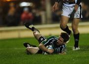 16 November 2007; Aidan Wynne, Connacht, scores his side's first try. European Challegne Cup, Pool 3, Round 2, Connacht v Cetransa El Salvador, Sportsground, Galway. Picture credit; Brian Lawless / SPORTSFILE