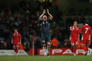 17 November 2007; Republic of Ireland's Lee Carsley waves to supporters at the end of the game. 2008 European Championship Qualifier, Wales v Republic of Ireland, Millennium Stadium, Cardiff, Wales. Picture credit; David Maher / SPORTSFILE