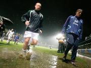 17 November 2007; Northern Ireland's Warren Feeney leaves the pitch after the warm up in atrocious foot conditions. 2008 European Championship Qualifier, Northern Ireland v Denmark, Windsor Park, Belfast, Co. Antrim. Picture credit; Oliver McVeigh / SPORTSFILE