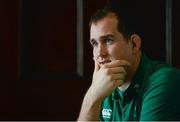 10 February 2015; Ireland's Devin Toner during a press conference. Carton House, Maynooth, Co. Kildare. Picture credit: Brendan Moran / SPORTSFILE