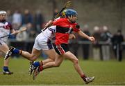 10 February 2015; Shane O'Donnell, UCC, in action against Dan Morrissey, UL. Independent.ie Fitzgibbon Cup, Group B, Round 3, UCC v UL, Mardyke, Cork. Picture credit: Barry Cregg / SPORTSFILE