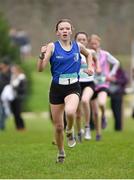 11 February 2015; Ella Cromie, North Mount Temple, on her way to winning the Minor Girls race at the GloHealth Leinster Schools’ Cross Country Championships. Santry Demesne, Santry, Co. Dublin. Picture credit: Barry Cregg / SPORTSFILE