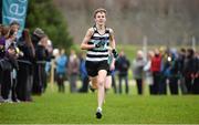 11 February 2015; Adam Fitzpatrick, South Kieran's College, Kilkenny, on his way to winning the Junior Boy's race at the GloHealth Leinster Schools’ Cross Country Championships. Santry Demesne, Santry, Co. Dublin. Picture credit: Barry Cregg / SPORTSFILE