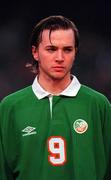 26 April 2000; Dave Connolly of Republic of Ireland during the International Friendly match between Republic of Ireland and Greece at Lansdowne Road in Dublin. Photo by David Maher/Sportsfile