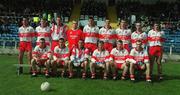 23 April 2000; The Derry team prior to the Church & General National Football League Division 1 Semi-Final match between Derry and Roscommon at St Tiernach's Park in Clones, Monaghan. Photo by Damien Eagers/Sportsfile