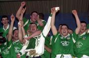 13 April 2000; Limerick players celebrate following the Munster Under-21 Football Championship Final match between Waterford and Limerick at Fraher Field in Dungarvan, Waterford. Photo by Matt Browne/Sportsfile