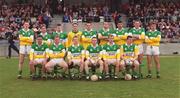 23 April 2000; The Offaly team prior to the Church & General National Football League Division 2 Semi-Final match between Offaly and Cavan at Cusack Park in Mullingar, Westmeath.  Photo by Aoife Rice/Sportsfile