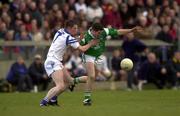 13 April 2000; Pat Ahearne of Limerick is tackled by Michael Ahearne of Waterford durinh the Munster Under-21 Football Championship Final match between Waterford and Limerick at Fraher Field in Dungarvan, Waterford. Photo by Matt Browne/Sportsfile