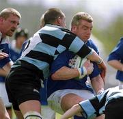 22 April 2000; Victor Costello of St Mary's College is tackled by Alan Quinlan of Shannon during the AIB All-Ireland League Divison 1 match between Shannon and St Mary's College at Thomond Park in Limerick. Photo by Brendan Moran/Sportsfile