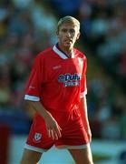 12 August 1995; Vinny Arkins of Shelbourne during the Pre-Season Friendly match between Shelbourne and Liverpool at Tolka Park in Dublin. Photo by Brendan Moran/Sportsfile