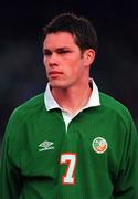 26 April 2000; Steve Finnan of Republic of Ireland prior to the International Friendly match between Republic of Ireland and Greece at Lansdowne Road in Dublin. Photo by David Maher/Sportsfile