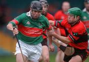 18 November 2007; David Kennedy, Loughmore-Castleiney, Tipperary, in action against Donnacha Sheehan, Adare, Limerick. AIB Munster Senior Hurling Club Championship Semi-Final, Adare, Limerick v Loughmore-Castleiney, Tipperary, Gaelic Grounds, Limerick. Picture credit; Stephen McCarthy / SPORTSFILE