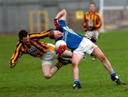 18 November 2007; Colm McCullagh, Dromore, Tyrone, in action against Brendan McKeown, Crossmaglen Rangers, Armagh. AIB Ulster Senior Football Championship Semi-Final, Dromore, Tyrone v Crossmaglen Rangers, Armagh, St Tiearnach's Park, Clones, Co. Monaghan. Picture credit; Michael Cullen / SPORTSFILE