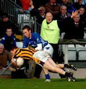18 November 2007; Sean O'Neill Dromore, Tyrone, in action against Michael McNamee, Crossmaglen Rangers, Armagh. AIB Ulster Senior Football Championship Semi-Final, Dromore, Tyrone v Crossmaglen Rangers, Armagh, St Tiearnach's Park, Clones, Co. Monaghan. Picture credit; Michael Cullen / SPORTSFILE