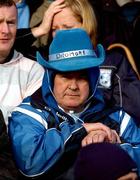 18 November 2007; Dessi McCusker, a disappointed Dromore fan, watches the game. AIB Ulster Senior Football Championship Semi-Final, Dromore, Tyrone v Crossmaglen Rangers, Armagh, St Tiearnach's Park, Clones, Co. Monaghan. Picture credit; Michael Cullen / SPORTSFILE