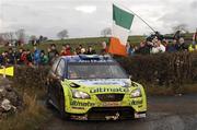 18 November 2007; Mikko Hirvonen, Finland, driving a Ford Focus RS WRC 07, during Stage 19 of Round 15 of the FIA World Rally Championship. Rally Ireland / 2007 FIA World Rally Championship, Day 4, Co. Sligo. Picture credit; Ralph Hardwick / SPORTSFILE