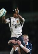 18 November 2007; theirry Dusautoir,Toulouse, takes the ball in the lineout against Leo Cullen, Leinster. Heineken Cup, Pool 6, Round 2, Toulouse v Leinster, Toulouse, France. Picture credit; Matt Browne / SPORTSFILE *** Local Caption ***