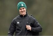 12 February 2015; Ireland's Jonathan Sexton arrives for squad training session ahead of their RBS Six Nations Rugby Championship game against France in the Aviva Stadium on Saturday. Carton House, Maynooth, Co. Kildare. Picture credit: Ramsey Cardy / SPORTSFILE