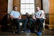 12 February 2015; Ireland's Sean O'Brien, left, and Cian Healy after a press conference. Carton House, Maynooth, Co. Kildare. Picture credit: Ramsey Cardy / SPORTSFILE