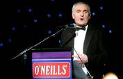 17 November 2007; An Taoiseach Bertie Ahern, TD, speaking at the 2007 O'Neills/TG4 Ladies Gaelic Football All-Star Awards.  Citywest Hotel, Conference, Leisure & Golf Resort, Saggart, Co Dublin. Picture credit: Brendan Moran / SPORTSFILE  *** Local Caption ***